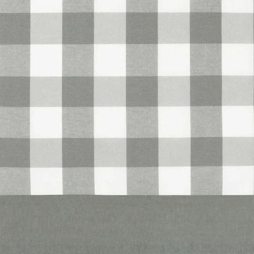 Achim Home Furnishing Hunter Grey Plaid Modern Window Curtain Panels : 57